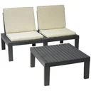 Garten-Set inkl. Creme-Kissen