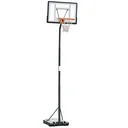 Mobiler Basketballständer Basketballkorb mit Ständer höhenverstellbar, Stahl+Kunststoff, Schwarz, 86 x 153 x 302-352 cm