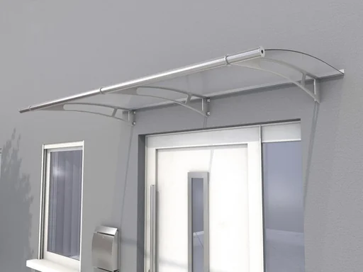 "Pultvordach L 190, 190 x 95 x 17 cm, Edelstahl, 4 mm klar image"