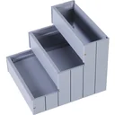 Haustiertreppe mit 3 Stufen grau