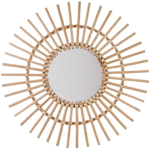 "NL Spiegel Rund - 58 cm - Braun/Rotan image"
