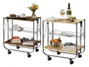 Servierwagen DINETT DELUXE, nussbaum, zusammenklappbar