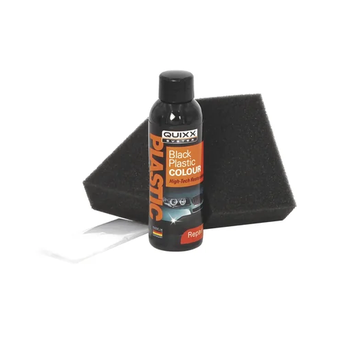 "Schwarze Kunststofffarbe 75ml, 2 Spezialschwämme + 1 Paar Handschuhe image"