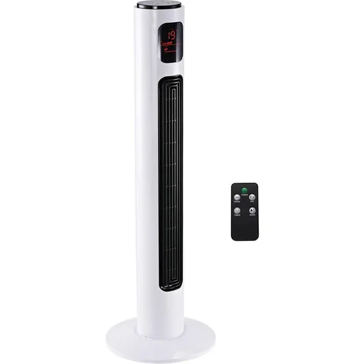 "Turmventilator 70° oszillierender Standventilator 96 cm Säulenventilator 45 W 3 Modi ABS-Kunststoff Weiß+Schwarz image"