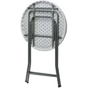 Klappbarer Stehtisch - 80 x 110 cm MET Beige Bezug