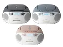 CD Radio Boombox mit DAB+/UKW-Radio, MP3/CD, Kassette und AUX-IN, blau
