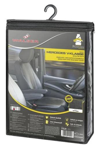"Passform Sitzbezüge - Kunstleder Mercedes V-Klasse 447 für Einzelsitz Fahrer mit Armlehne innen ab BJ 06/2014 - heute image"