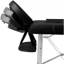 Klappbare Massageliege mit 2 Zonen Aluminiumrahmen schwarz