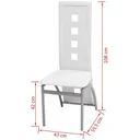 Esszimmerstühle 2tlg. Kunstleder weiß