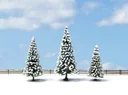 Schneetannen, 3 Stück, ca. 8 - 12 cm hoch