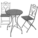 Pro Garden Bistro Garten-Set - 3 Stück - Metall - Schwarz
