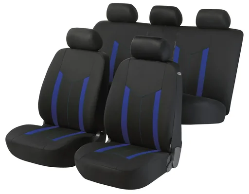 "Auto Komplett-Sitzbezug "Hastings" - Zipp it, Farbe schwarz/blau image"
