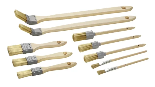"Pinsel-Set, 10-teilig, Kunstborste, Holzstiele FSC image"