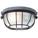 Deckenleuchte Lauren industriell Holzschwarz 40W Ø 18 cm