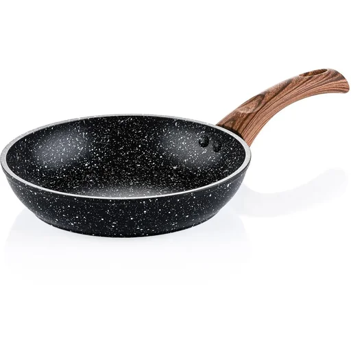 "Bratpfanne Ø20 cm Schwarz Marmor Holz image"