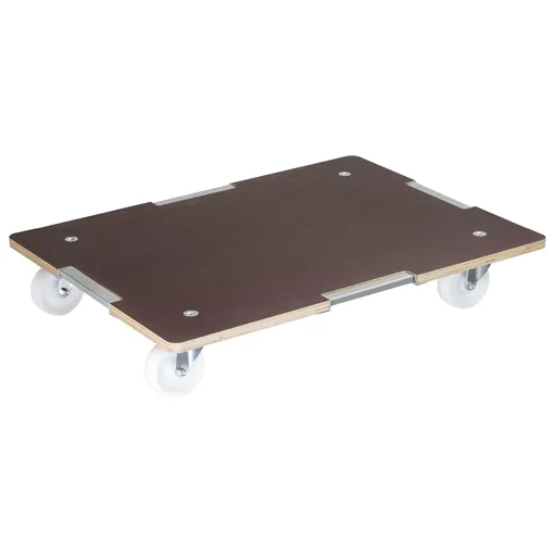 "Transporthilfe MM 1379, 80 x 60 x 13,5 cm, harte Rollen Ø 100 mm, Rollenlager, Platte Maxigrip FSC®, Tragkraft 400 kg image"