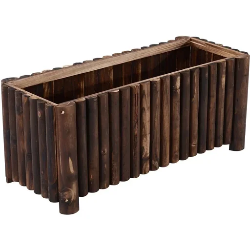 "Hochbeet L100 x W40 x H40cm Pflanzkasten Gemüsebeet Holz image"