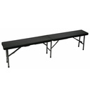klappbank - in rattan-optik - 180 x 25 x 43 cm