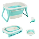 Faltbare Babywanne mit Waschbecken und Shampoobecher