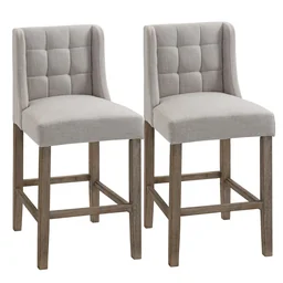 2er-Set Barhocker moderne Küchenstühle Barstühle für Küche mit niedriger Rückenl