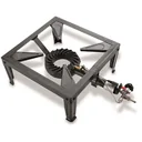 Gusseisen 1 Brenner Camping Gaskocher mit Thermoelement 7,5 KW 37cm 4 Füße