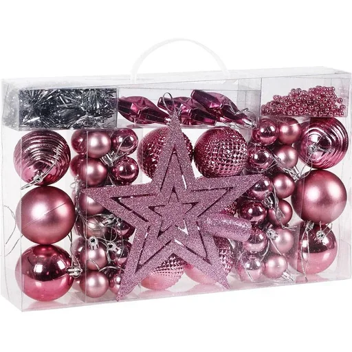 "Christbaumschmuck - Christbaumschmuck Rosa 66 Stk. image"