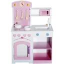 Kinderküche Spielküche mit Zubehör Hocker Holz Rosa