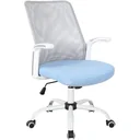 Bürostuhl Computerstuhl Drehstuhl Schreibtischstuhl höhenverstellbar Kunststoff Blau 63 x 61 x 93 101 cm