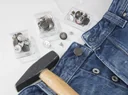 Jeansknöpfe, 24 Stück