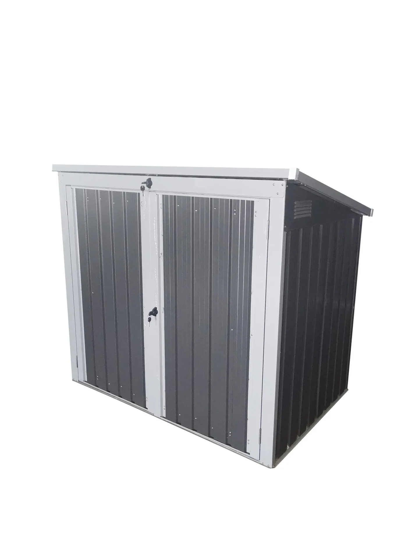 "Westmann Metall Mülltonnenbox 2-fach anthrazit/lichtgrau, 101x158x134 cm image"
