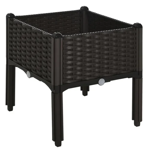 "Hochbeet in Rattan-Optik dunkelbraun image"