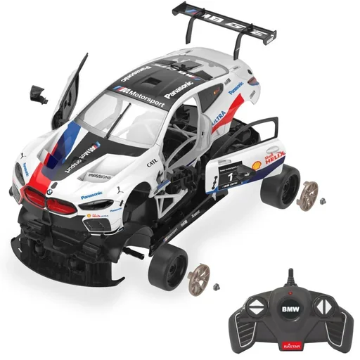 "BMW M8 GTE 1:18 weiß 2,4GHz Bausatz image"
