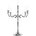 Kerzenständer silber glänzend Aluminium 40cm 5-armig Kandelaber