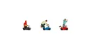 Bobby-Car-Rennen, 3 Figuren auf Bobbycar, Spur H0