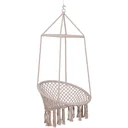 Hängesessel Hängestuhl Hängeschaukel böhemisch UV-beständig Baumwoll+Metall Beige ?80xH150cm bis 120 kg