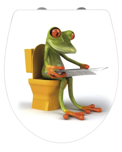 "WC Sitz "Frog News", Duroplast Acryl image"