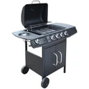 Gasgrill 4+1 Kochzone schwarz