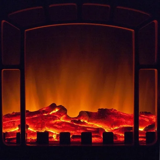 "Elektrischer Kamin mit Heizung und offenem Flammeneffekt 2000W weiß image"