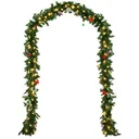 Girlande Weihnachten 5m mit 80 LED's inkl. Dekoration für drinnen & draussen