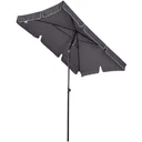 Sonnenschirm Knickschirm Gartenschirm Marktschirm rechteckig Stahl 180/m² Polyester Grau 200 x 125 x 235 cm