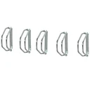Fahrradparker Fahrradständer Mehrfachständer Bügelparker Boden- und Wandmontage Stahl Silber 5 Fahrräder 29 x 32,5 x 8,2