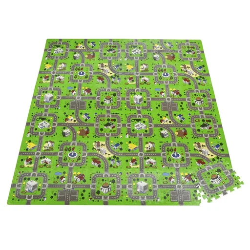 "Kinder Puzzlematte Kinderspielteppich Spielteppich 36 Stück mit 24 Seitenstreifen und rutschfesten Vorderseite Krankenha image"