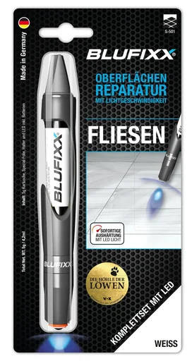 "Reparaturstift 5 g MGS für Fliesen inklusive blauem LED-Licht, weiß image"