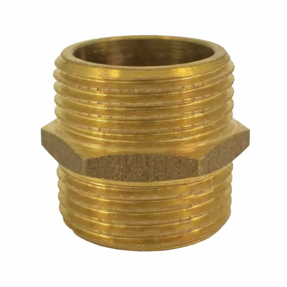 Messingfitting, Doppelnippel 1/2 Zoll, Gewindefitting Messing