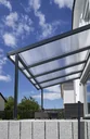 Terrassendach Premium, anthrazit, 4102 x 4060 mm - Polycarbonat Stegplatten 16 mm, bronze