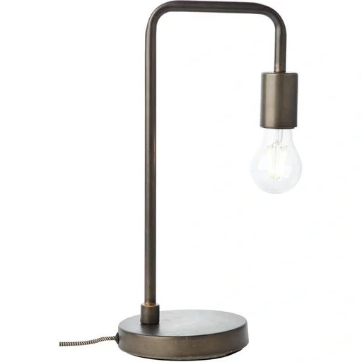 "Tischleuchte Fila industriell Holzschwarz 40cm E27 image"