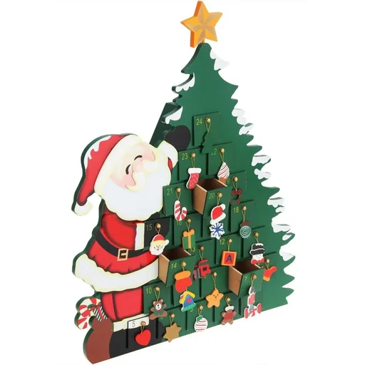 "Adventskalender Weihnachtsmann mit Fächern zum Selbstbefüllen image"