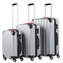 Hartschalenkoffer-Satz - Grundlinie Silber M/L/XL