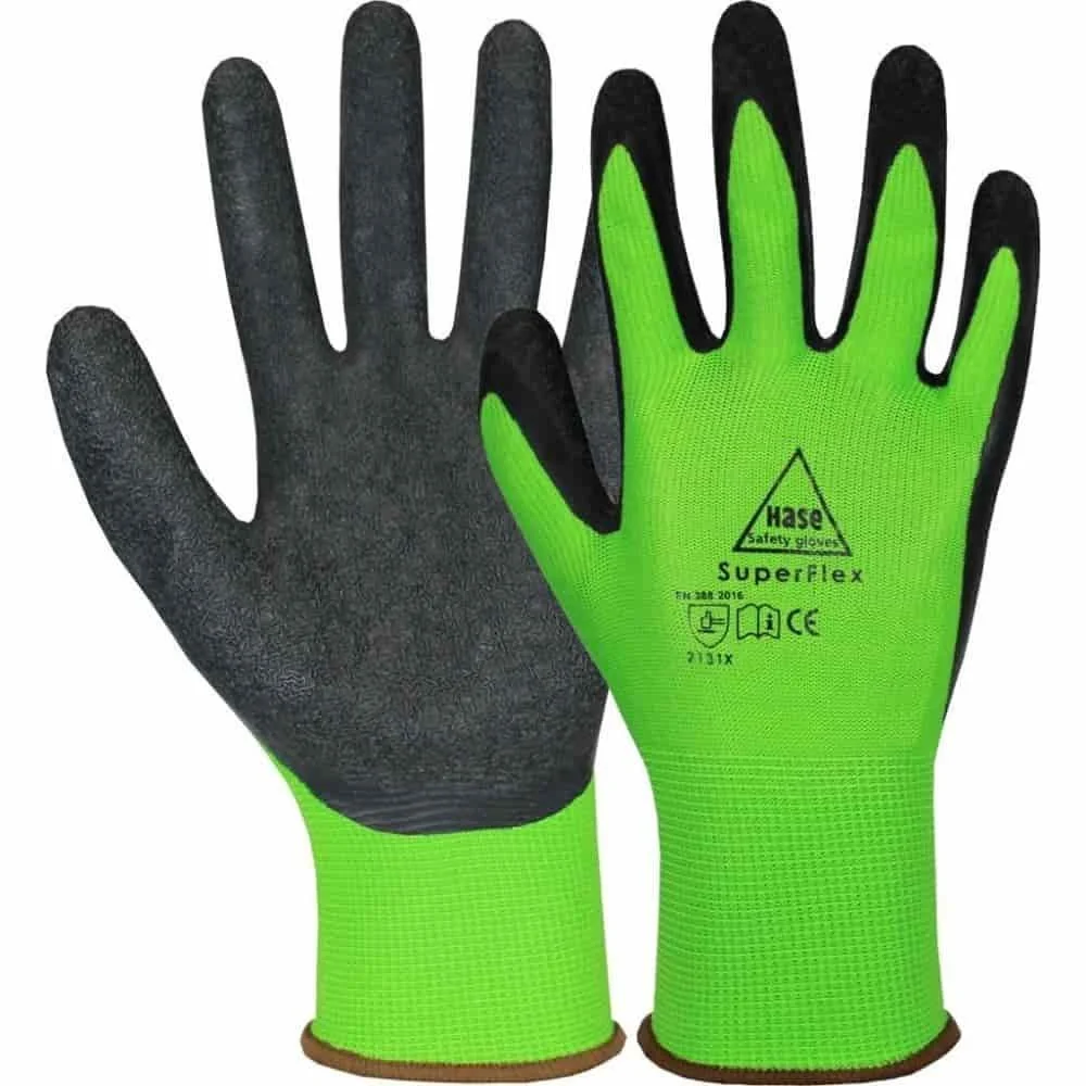Montagehandschuhe, Arbeitshandschuhe Montage, Superflex Green, Gr. 6