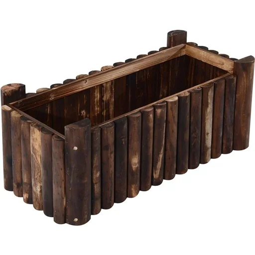 "Hochbeet L78 x W35 x H30cm Pflanzkasten Gemüsebeet Holz image"